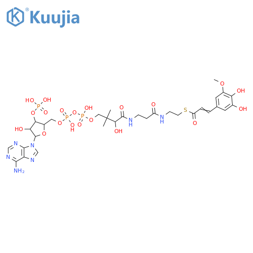 5-Hydroxyferuloyl-CoA structure