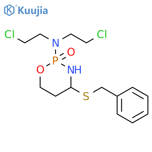 2H-1,3,2-Oxazaphosphorin-2-amine,N,N-bis(2-chloroethyl)tetrahydro-4-[(phenylmethyl)thio]- structure