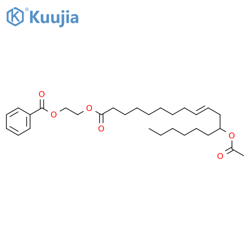9-Octadecenoic acid, 12-(acetyloxy)-, 2-(benzoyloxy)ethyl ester, (Z)- structure