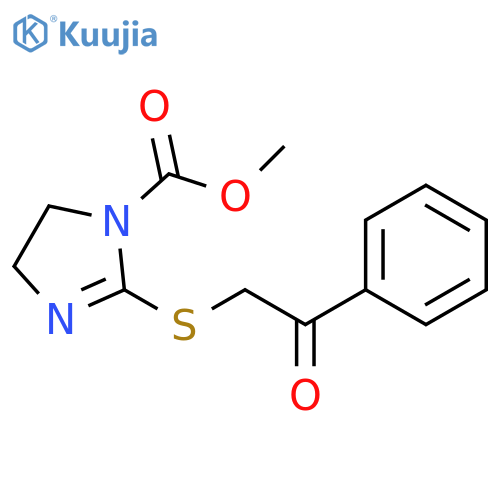 1H-Imidazole-1-carboxylic acid,4,5-dihydro-2-[(2-oxo-2-phenylethyl)thio]-, methyl ester structure