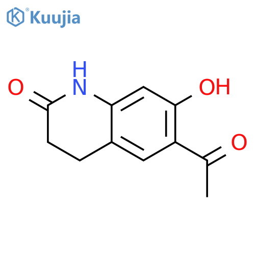 2(1H)-Quinolinone, 6-acetyl-3,4-dihydro-7-hydroxy- structure