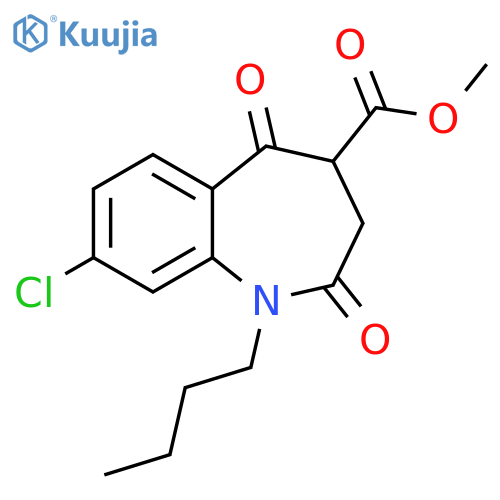 1H-1-Benzazepine-4-carboxylic acid,1-butyl-8-chloro-2,3,4,5-tetrahydro-2,5-dioxo-, methyl ester structure