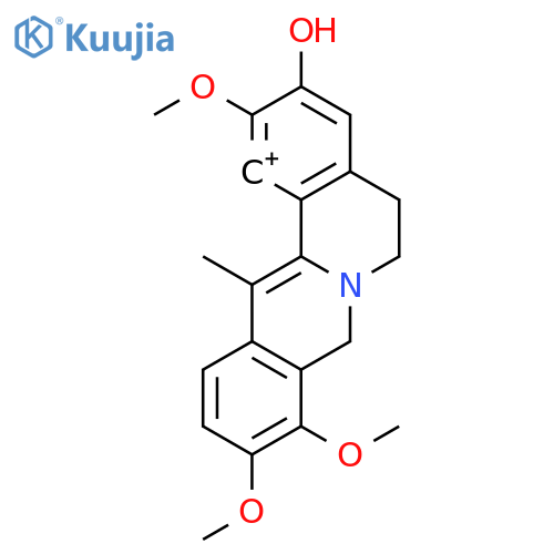 3-hydroxy-2,9,10-trimethoxy-13-methyl-5,6-dihydro-isoquino[3,2-a]isoquinolinylium structure