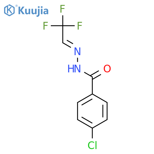 Benzoic acid, 4-chloro-, (2,2,2-trifluoroethylidene)hydrazide structure