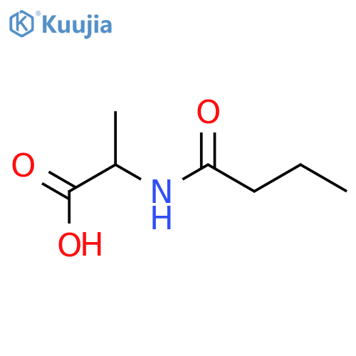 N-(1-Oxobutyl)-DL-alanine structure