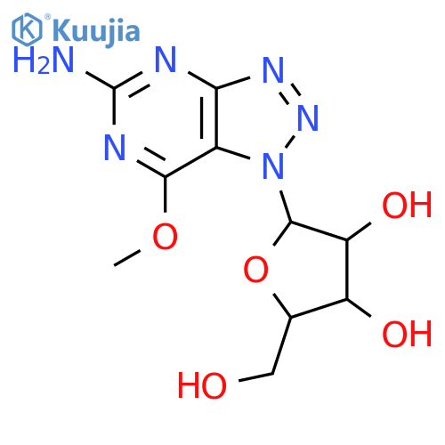 2-(5-amino-7-methoxytriazolo[4,5-d]pyrimidin-1-yl)-5-(hydroxymethyl)oxolane-3,4-diol structure