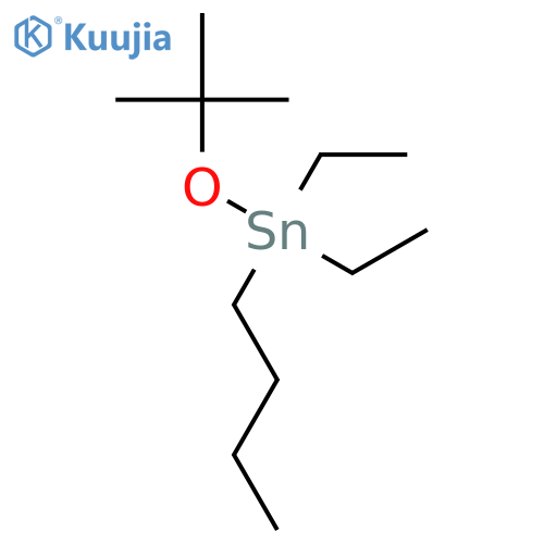 Butyl, 4-[(1,1-dimethylethoxy)diethylstannyl]- structure