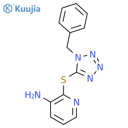 3-PYRIDINAMINE, 2-[[1-(PHENYLMETHYL)-1H-TETRAZOL-5-YL]THIO]- structure
