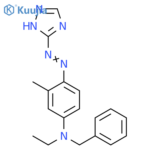 Benzenemethanamine,N-ethyl-N-[3-methyl-4-(1H-1,2,4-triazol-3-ylazo)phenyl]- structure