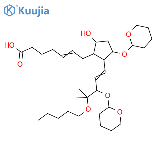 5-Heptenoic acid,7-[5-hydroxy-2-[4-methyl-4-(pentyloxy)-3-[(tetrahydro-2H-pyran-2-yl)oxy]-1-pentenyl]-3-[(tetrahydro-2H-pyran-2-yl)oxy]cyclopentyl]- structure