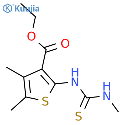 ethyl 4,5-dimethyl-2-(methylthiocarbamoylamino)thiophene-3-carboxylate structure