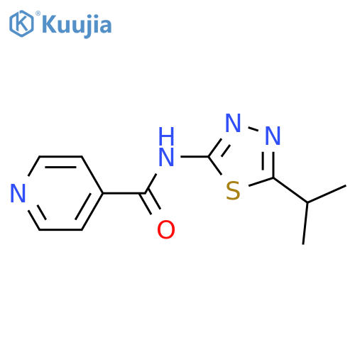 N-5-(propan-2-yl)-1,3,4-thiadiazol-2-ylpyridine-4-carboxamide structure