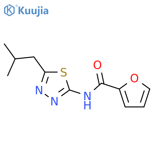 N-(5-isobutyl-1,3,4-thiadiazol-2-yl)-2-furamide structure