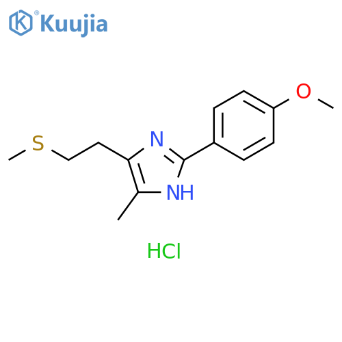 1H-Imidazole, 2-(4-methoxyphenyl)-4-methyl-5-[2-(methylthio)ethyl]-, hydrochloride (1:1) structure