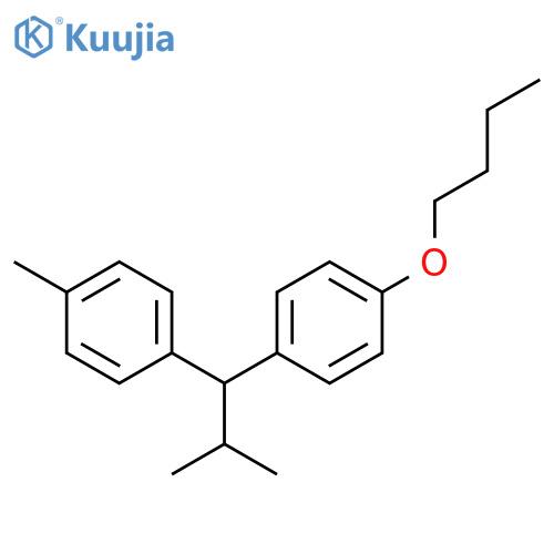 Benzene, 1-butoxy-4-[2-methyl-1-(4-methylphenyl)propyl]- structure