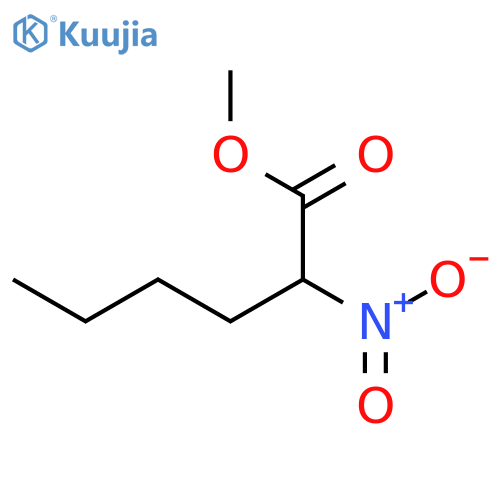 Hexanoic acid, 2-nitro-, methyl ester structure