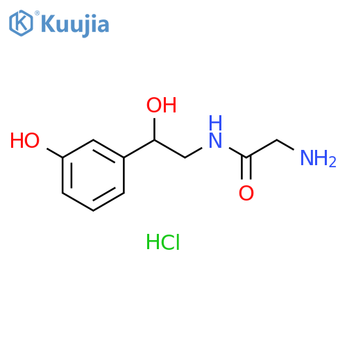 Acetamide, 2-amino-N-[2-hydroxy-2-(3-hydroxyphenyl)ethyl]-,monohydrochloride structure