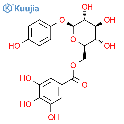 b-D-Glucopyranoside,4-hydroxyphenyl, 6-(3,4,5-trihydroxybenzoate) structure