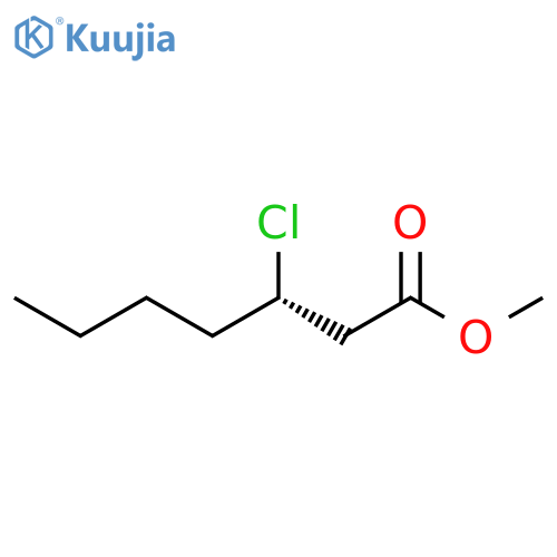 Heptanoic acid, 3-chloro-, methyl ester, (3S)- structure