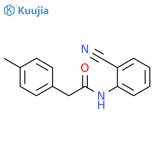 N-(2-cyanophenyl)-2-(4-methylphenyl)acetamide structure