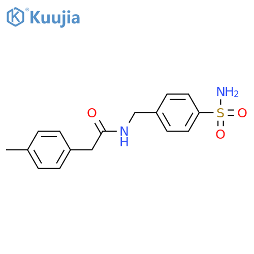 2-(4-methylphenyl)-N-(4-sulfamoylbenzyl)acetamide structure
