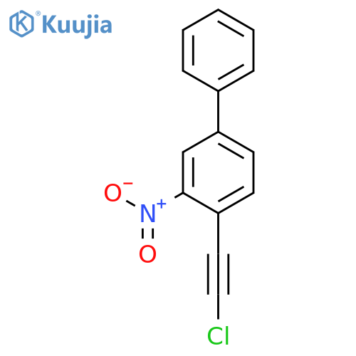 1,1'-Biphenyl, 4-(chloroethynyl)-3-nitro- structure