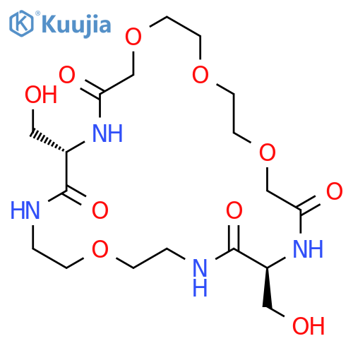 1,4,7,16-TETRAOXA-10,13,19,22-TETRAAZACYCLOTETRACOSANE-9,12,20,23-TETRONE, 11,21-BIS(HYDROXYMETHYL)-, (11S,21S)- structure