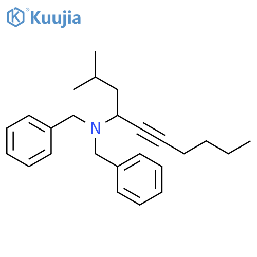Benzenemethanamine,N-[1-(2-methylpropyl)-2-heptynyl]-N-(phenylmethyl)- structure