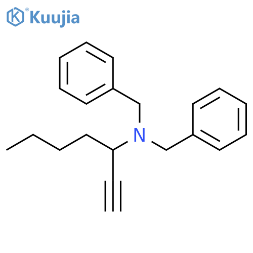 Benzenemethanamine, N-(1-ethynylpentyl)-N-(phenylmethyl)- structure