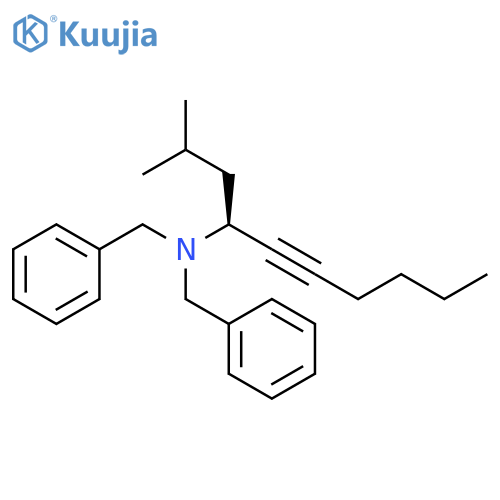 Benzenemethanamine,N-[(1S)-1-(2-methylpropyl)-2-heptynyl]-N-(phenylmethyl)- structure