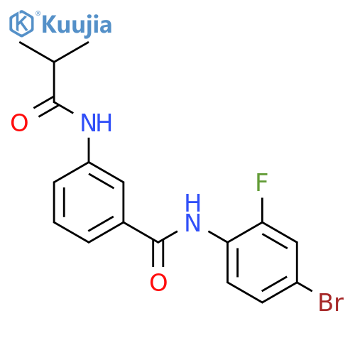 N-(4-bromo-2-fluorophenyl)-3-(isobutyrylamino)benzamide structure