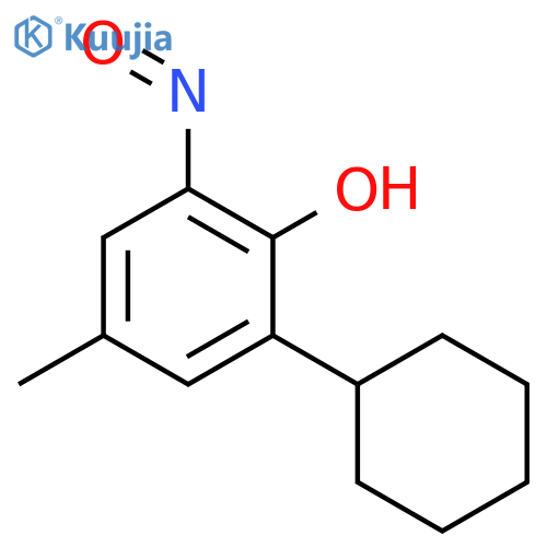 Phenol, 2-cyclohexyl-4-methyl-6-nitroso- structure