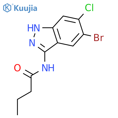 BUTANAMIDE, N-(5-BROMO-6-CHLORO-1H-INDAZOL-3-YL)- structure