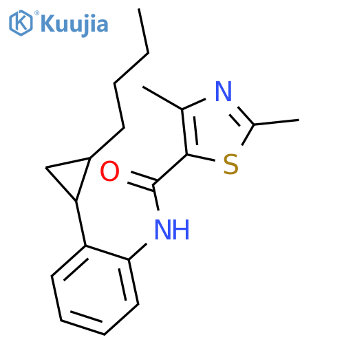 5-Thiazolecarboxamide, N-[2-(2-butylcyclopropyl)phenyl]-2,4-dimethyl- structure