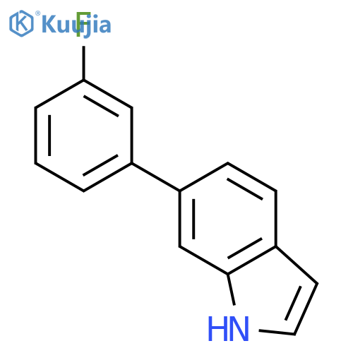 1H-Indole, 6-(3-fluorophenyl)- structure