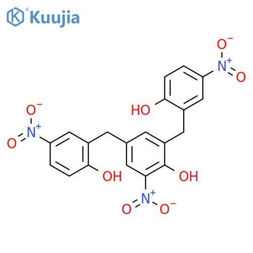 Phenol, 2,4-bis[(2-hydroxy-5-nitrophenyl)methyl]-6-nitro- structure