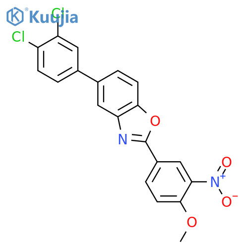 BENZOXAZOLE, 5-(3,4-DICHLOROPHENYL)-2-(4-METHOXY-3-NITROPHENYL)- structure