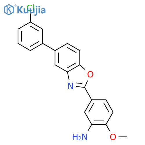 Benzenamine, 5-[5-(3-chlorophenyl)-2-benzoxazolyl]-2-methoxy- structure