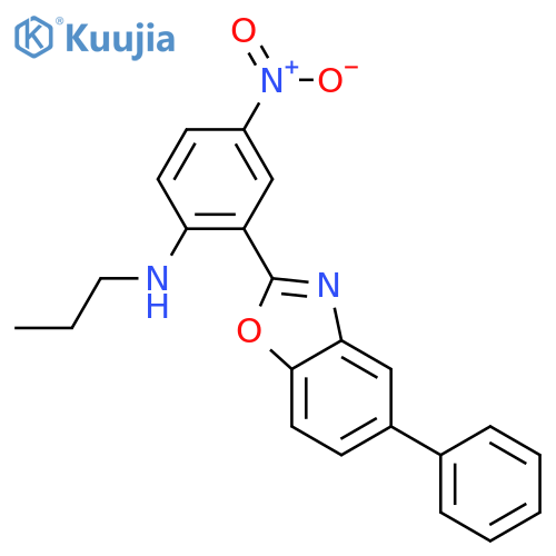 BENZENAMINE, 4-NITRO-2-(5-PHENYL-2-BENZOXAZOLYL)-N-PROPYL- structure