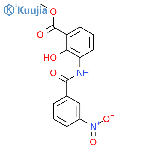 Benzoic acid, 2-hydroxy-3-[(3-nitrobenzoyl)amino]-, methyl ester structure