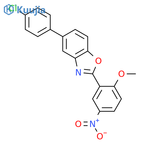 BENZOXAZOLE, 5-(4-CHLOROPHENYL)-2-(2-METHOXY-5-NITROPHENYL)- structure