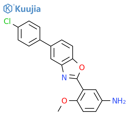 Benzenamine, 3-[5-(4-chlorophenyl)-2-benzoxazolyl]-4-methoxy- structure