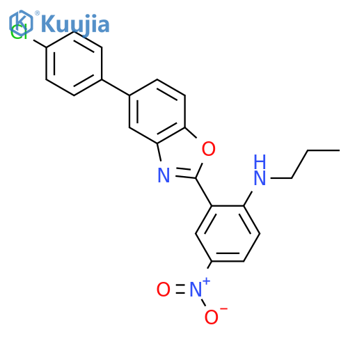 BENZENAMINE, 2-[5-(4-CHLOROPHENYL)-2-BENZOXAZOLYL]-4-NITRO-N-PROPYL- structure