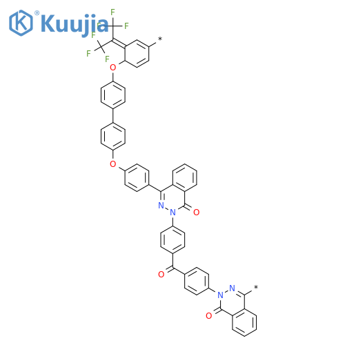 POLY[(4-OXO-1,3(4H)-PHTHALAZINEDIYL)-1,4-PHENYLENECARBONYL-1,4-PHENYLENE(4-OXO-3,1(4H)-PHTHALAZINEDIYL)-1,4-PHENYLENEOXY-1,4-PHENYLENE[2,2,2-TRIFLUORO-1-(TRIFLUOROMETHYL)ETHYLIDENE]-1,4-PHENYLENEOXY-1,4-PHENYLENE] structure
