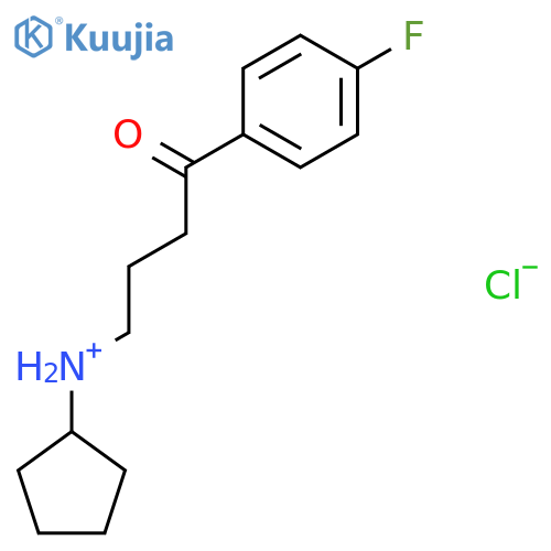 N-[4-(4-fluorophenyl)-4-oxobutyl]cyclopentanaminium chloride structure