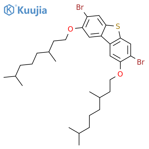 DIBENZOTHIOPHENE, 3,7-DIBROMO-2,8-BIS[(3,7-DIMETHYLOCTYL)OXY]- structure