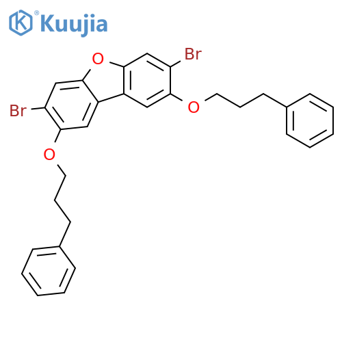 Dibenzofuran, 3,7-dibromo-2,8-bis(3-phenylpropoxy)- structure