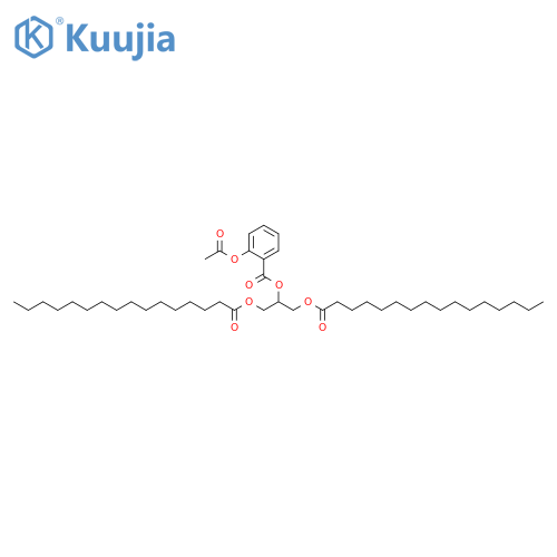 Benzoic acid, 2-(acetyloxy)-, 2-[(1-oxohexadecyl)oxy]-1-[[(1-oxohexadecyl)oxy]methyl]ethyl ester structure