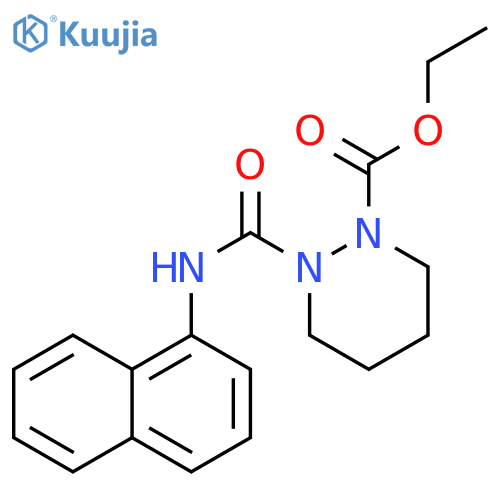 1(2H)-Pyridazinecarboxylic acid, tetrahydro-2-[(1-naphthalenylamino)carbonyl]-, ethyl ester structure