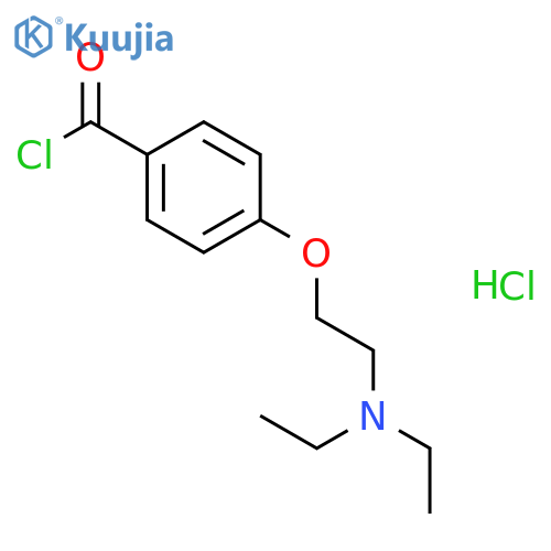 Benzoyl chloride, 4-[2-(diethylamino)ethoxy]-, hydrochloride structure